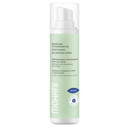 Mohani - Atstatomasis-Normalizuojantis Veido Kremas - Keramidų Kompleksas 2% - Niacinamidas ir Cinko Gliukonatas - 50ml