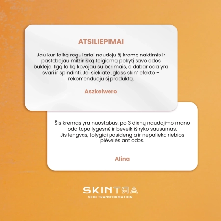 SkinTra - Let Your Skin Drink Up - Prebiotinis Drėkinamasis Kremas - Buteliukas 50ml