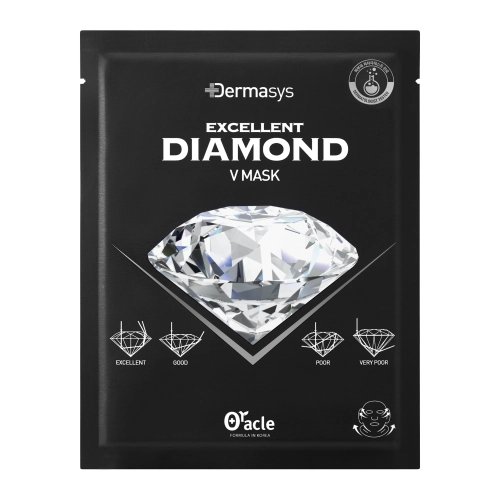 Dr.Oracle - DERMASYS Diamond V Mask - Liftinguojanti Veido ir Pasmakrės Lakštinė Kaukė su Deimantų Dulkėmis - 1vnt/35g