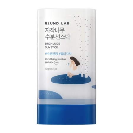 Round Lab - Drėkinamasis saulės lazdelės nuo beržų sulčių SPF/50+ PA++++ - Beržų sulčių lazdelė nuo saulės - 19g
