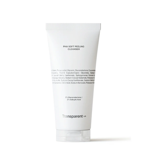 Transparent Lab - PHA Soft Peeling Cleanser - Valomasis ir Šveičiamasis Veido Prausimosi Gelis - 150ml