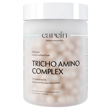 Carein - Tricho Amino Complex - Dermosuplementas - Plonų Lūžinėjančių Plaukų Stiprinimui - 120kaps
