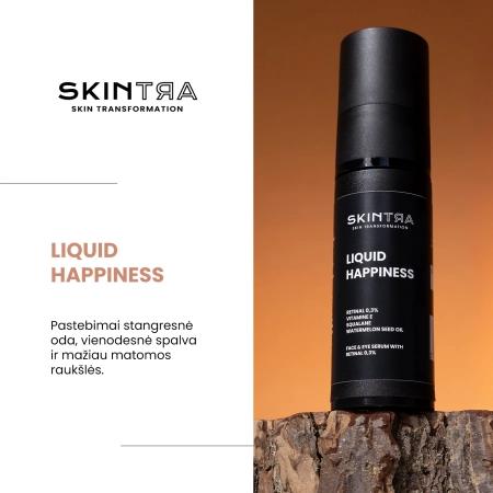 SkinTra - Liquid Happiness - Serumas su Retinaliu 0,3% Veidui ir Paakiams - 30ml