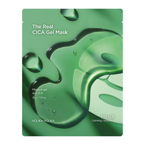 Holika Holika - The Real Gel Mask CICA - Naktinė Kaukė Intensyviam Odos Nuraminimui - 35g