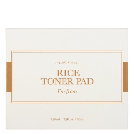 I'm From – Rice Toner Pad – Drėkinamieji ir Šviesinamieji Veido Diskeliai – 60 vnt.