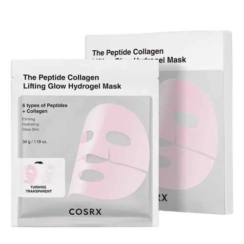 COSRX - Peptide Collagen Glow Hydrogel Mask - Hidrogelinių Kaukių Rinkinys su Peptidais ir Kolagenu - 34gx3vnt