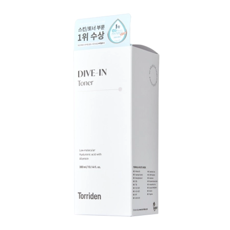 Torriden - Dive-In - Low Molecule Hyaluronic Acid Toner - Raminamasis Ir Drėkinamasis Tonikas Su Hialurono Rūgštimi Ir Pantenoliu - 300ml