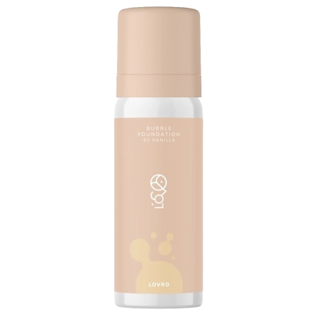 LOVRO - Bubble Foundation - Makiažo Pagrindas su Lengva Švytėjimo Suteikiančia Formule - 02 Vanilla - 50ml