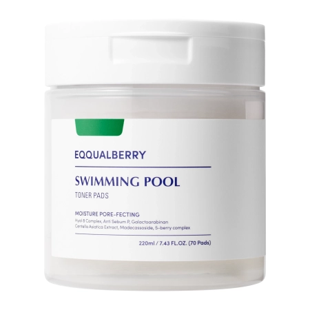 EQQUALBERRY - Swimming Pool Toner Pads - Drėkinamosios veido pagalvėlės - 70vnt/220ml