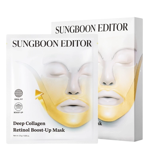 Sungboon Editor - Deep Collagen Retinol Boost Up Mask Set - Stangrinančių Lakštinių Kaukių Rinkinys su Kolagenu ir Retinoliu - 4vnt/25g