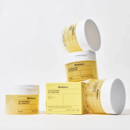 Biodance - Vita Niacinamide Gel Toner Pads - Skaistinamieji Veido Diskeliai - 60vnt