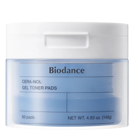 Biodance - Cera-nol Gel Toner Pads - Želiniai Drėkinamieji Veido Padeliai - 60vnt