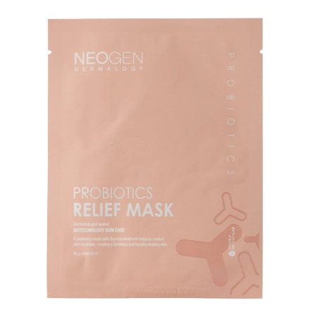 Neogen - Probiotics Relief Mask - Probiotinė Lakštinė Veido Kaukė - 1vnt/25g