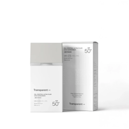 Transparent Lab - Oil Control Ultra Fluid Cica Sunscreen - Matuojantis Kremas SPF50+ - 100ml