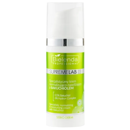 Bielenda Professional - Supremelab - Sebio Derm - Specializuotas Normalizuojantis ir Drėkinantis Kremas su Bakučioliu - 50ml