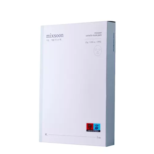 Mixsoon - Centella Mask Pack - Lakštinių Kaukių Rinkinys su Centele- 5vnt.