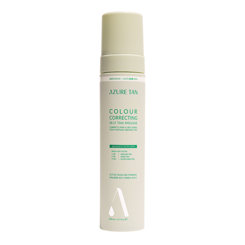 Azure Tan - Self Tan Mousse Green Base – Kūno Savaiminio Įdegio Putos – Medium To Ultra Dark – 200 ml