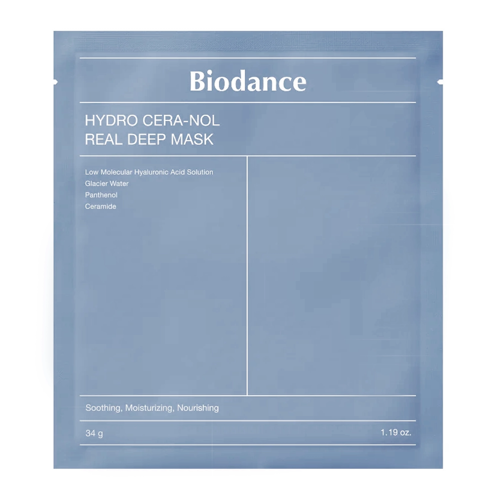 Biodance - Hydro Cera-nol Real Deep Mask – Drėkinamoji Kolageno Veido Kaukė – 1 vnt., 34 g