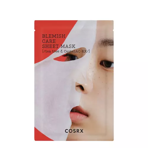 COSRX - AC Collection Blemish Care Sheet Mask - Arbatmedžio ekstrakto lakštinė kaukė odos netobulumų kontrolei - 26g