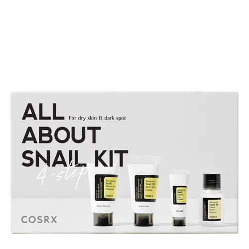 COSRX - All About Snail Kit 4 Step - Veido priežiūros rinkinys su sraigių gleivėmis