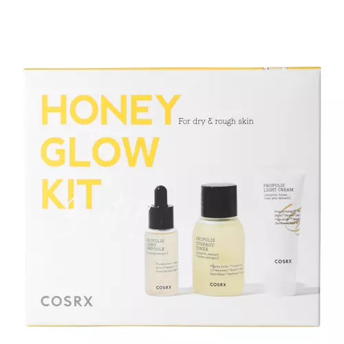 COSRX - Honey Glow Trial Kit - Miniatiūrinis odos priežiūros rinkinys su propoliu