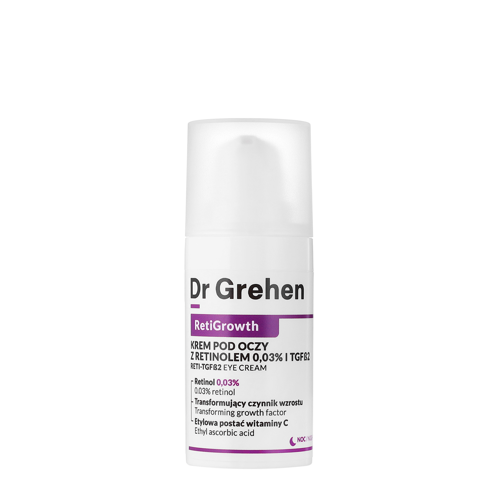 Dr Grehen - RetiGrowth - Reti-TGF Eye Cream - Paakių kremas su retinoliu 0,03% ir augimo faktoriumi - 15ml