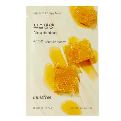 Innisfree - Squeeze Energy Mask - Manuka Honey - Nourishing - Atgaivinanti tamponinė kaukė - 22ml