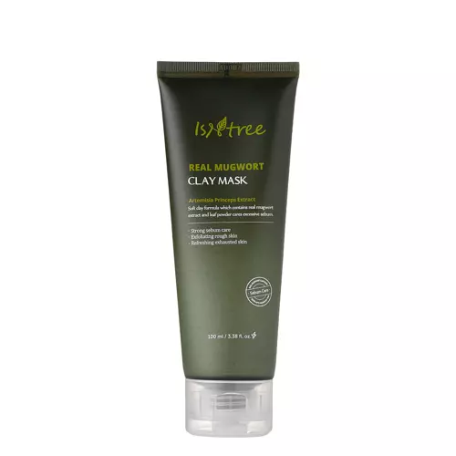 Isntree - Real Mugwort Calming Clay Mask - Pelynų molio kaukė - 100ml