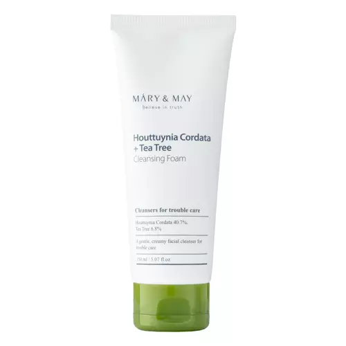 Mary&May - Houttuynia Cordata + Tea Tree Cleansing Foam - Veido Prausimosi Putos su Houttuynia Cordata ir Arbatmedžiu - 150ml