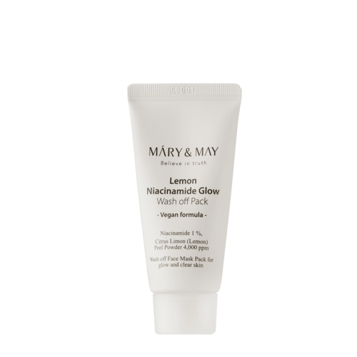 Mary&May - Lemon Niacinamide Glow Wash off Pack – Skaistinanti Kaukė su Moliu – 30 g