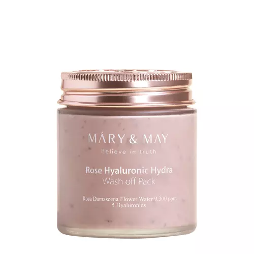 Mary&May - Rose Hyaluronic Hydra Wash off Pack - Drėkinamoji Molio Kaukė - 125g