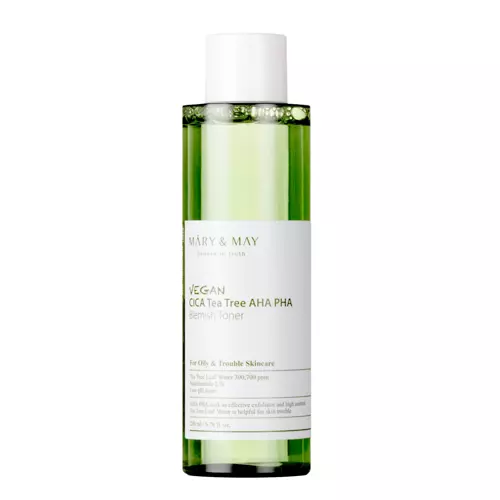 Mary&May - Vegan CICA Tea Tree AHA PHA Toner - Veganiškas Rūgštinis Tonikas - 200ml