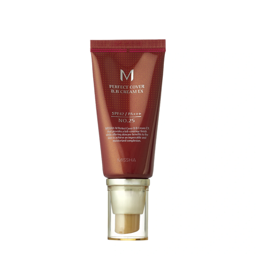 Missha - M Perfect Cover BB Cream SPF42/PA+++ – Dengiamasis BB Kremas – No.25 Warm Beige – 50 ml