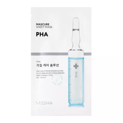 Missha - Mascure Peeling Solution Sheet Mask - PHA – Lakštinė Kaukė su PHA Rūgštimi – 28 ml