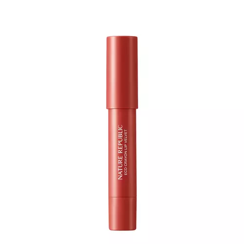 Nature Republic - By Flower Eco Crayon Lip Velvet – Pieštukiniai Lūpų Dažai – 04 Chilli Red – 2,8 g