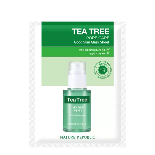 Nature Republic - Good Skin Tea Tree Mask Sheet – Lakštinė Kaukė su Arbatmedžių Aliejumi – 24 g