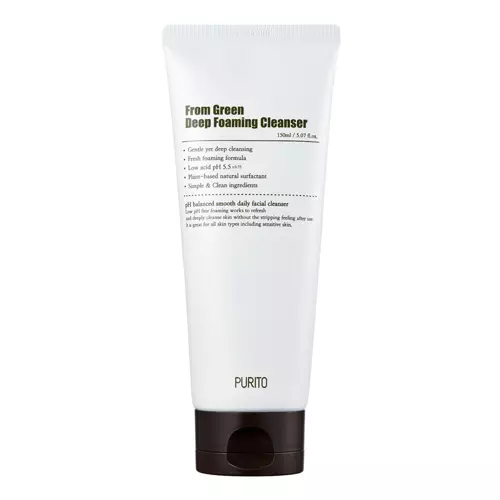 Purito - From Green Deep Foaming Cleanser - Valomasis putojantis losjonas su azijinės centelės ekstraktu - 150ml