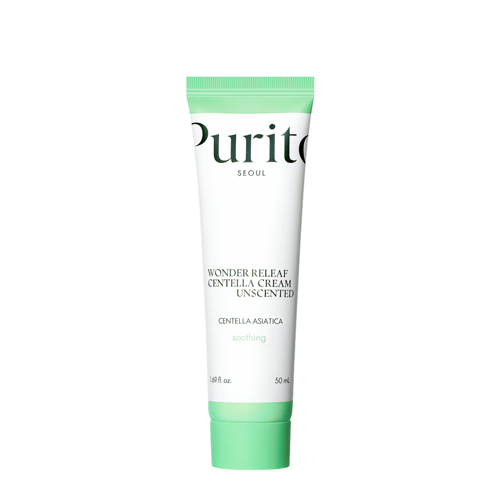 Purito Seoul - Wonder Releaf Centella Cream Unscented – Kremas Be Kvapiųjų Medžiagų su Azijinės Centelės Ekstraktu – 50 ml