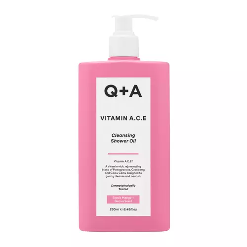 Q+A - Vitamin A.C.E Shower Oil - Maitinamasis kūno aliejinis prausiklis su vitaminais A.C.E - 250ml