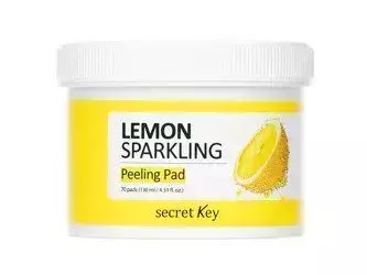 Secret Key -  Lemon Sparkling Peeling Pad - Peelingujące Płatki do Twarzy - 70szt