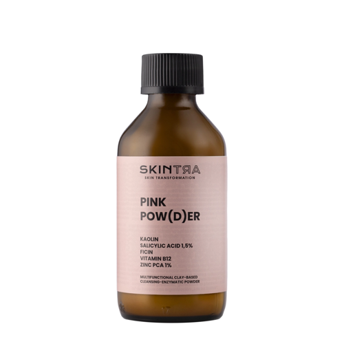 SkinTra - Pink Pow(d)er – Daugiafunkcinė Valomoji-Fermentinė Molio Pagrindo Pudra – 40 g