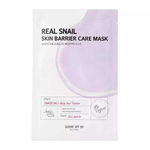 Some By Mi - Real Snail Skin Barrier Care Mask - Odą stangrinanti lakštinė kaukė - 20g