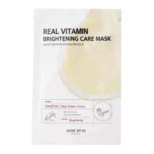 Some By Mi - Real Vitamin Brightening Care Mask - Šviesinanti lakštinė kaukė - 20g