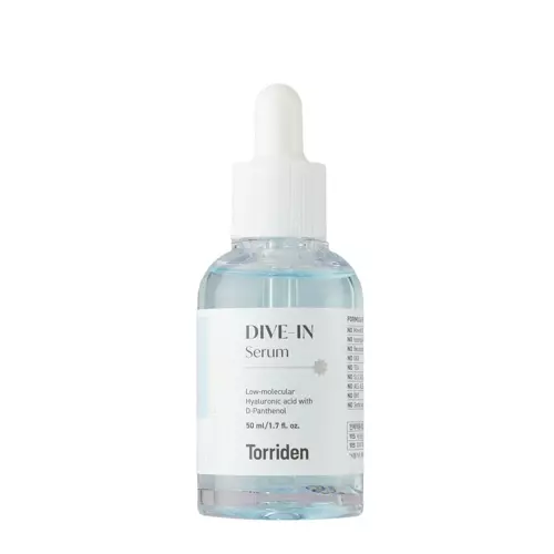 Torriden - Dive-In - Low Molecule Hyaluronic Acid Serum - Drėkinamasis Serumas su Mažos Molekulinės Masės Hialurono Rūgštimi ir Keramidais - 50 ml