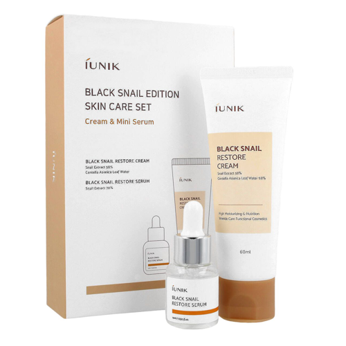 iUNIK - Black Snail Edition Skincare Set - Atkuriamosios kosmetikos rinkinys