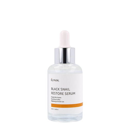 iUNIK - Black Snail Restore Serum - Atkuriamasis serumas su sraigių gleivėmis - 50ml