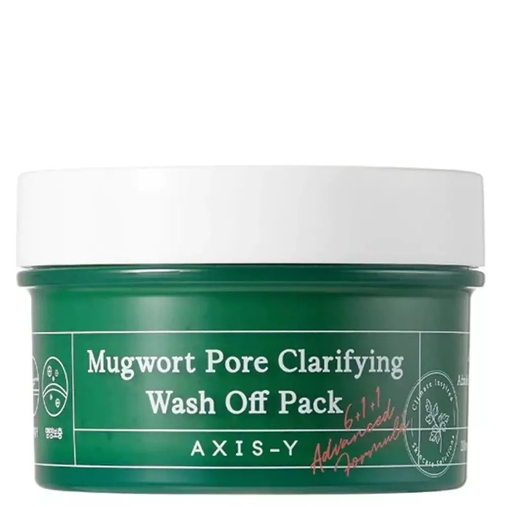 Axis-y - Mugwort Pore Clarifying Wash Off Pack – Valomoji Veido Kaukė su Paprastuoju Kiečiu – 100 ml