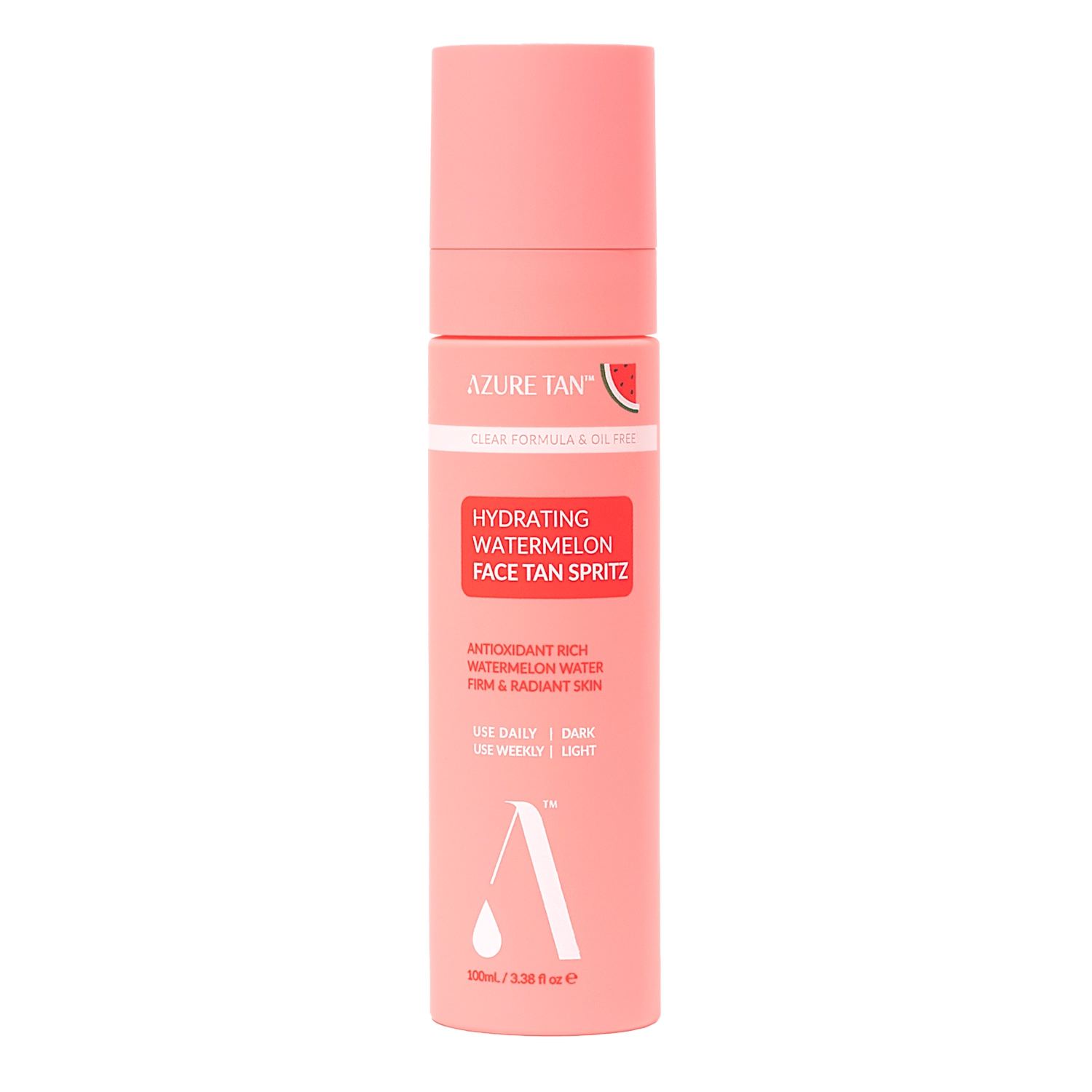 Azure Tan - Hydrating Watermelon Face Tan Spritz – Laipsniško Savaiminio Įdegio Veido Dulksna  – 100 ml