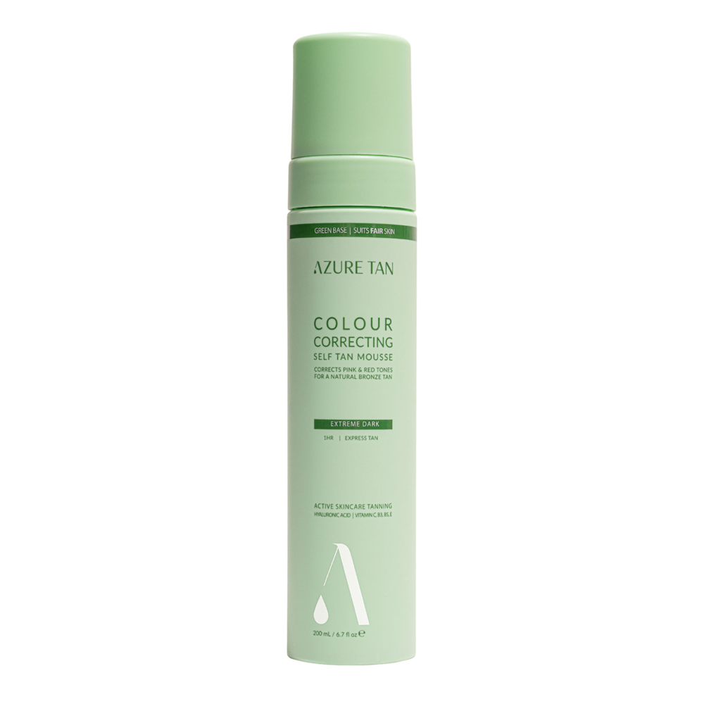 Azure Tan - Self Tan Mousse Green Base – Kūno Savaiminio Įdegio Putos – Extreme Dark – 200 ml