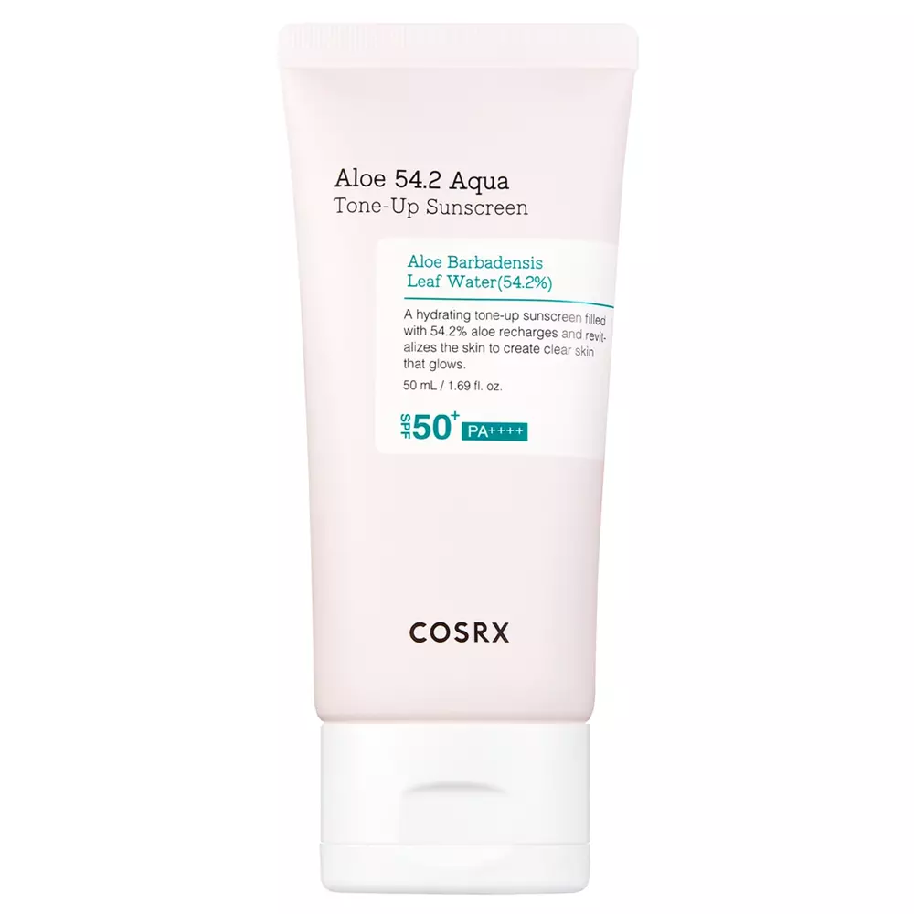 COSRX - Aloe 54.2 Aqua Tone-Up Sunscreen SPF50+/PA++++ – Drėkinamasis Kremas su Apsauga nuo Saulės – 50 ml